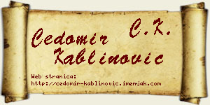 Čedomir Kablinović vizit kartica